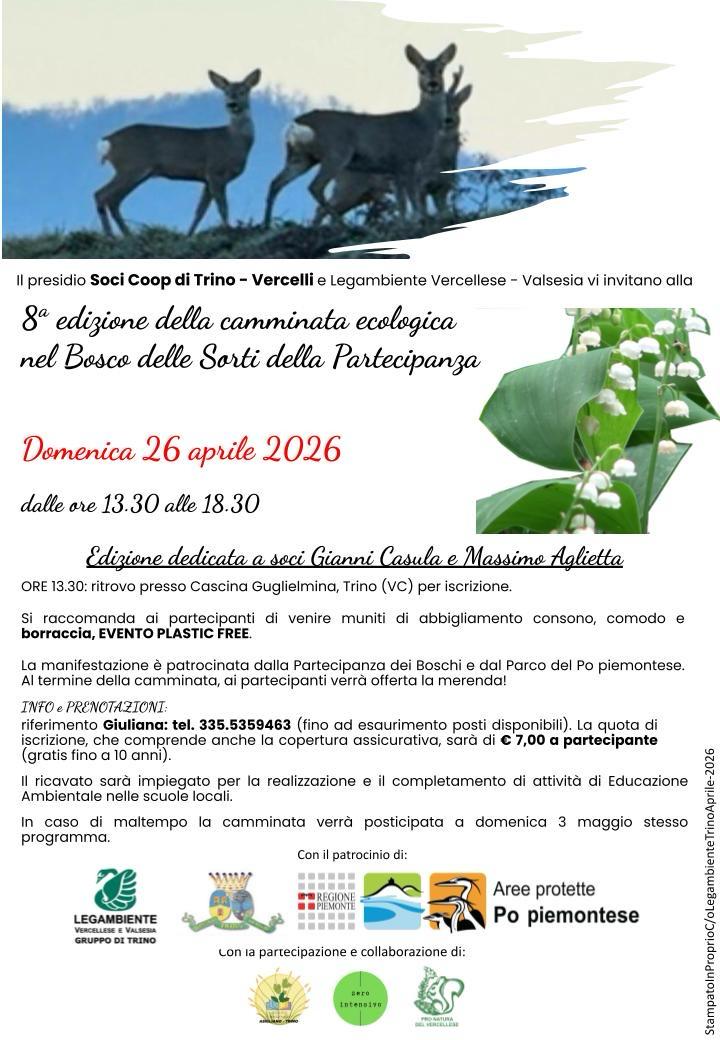 8a edizione della camminata ecologica nel Bosco delle Sorti della Partecipanza